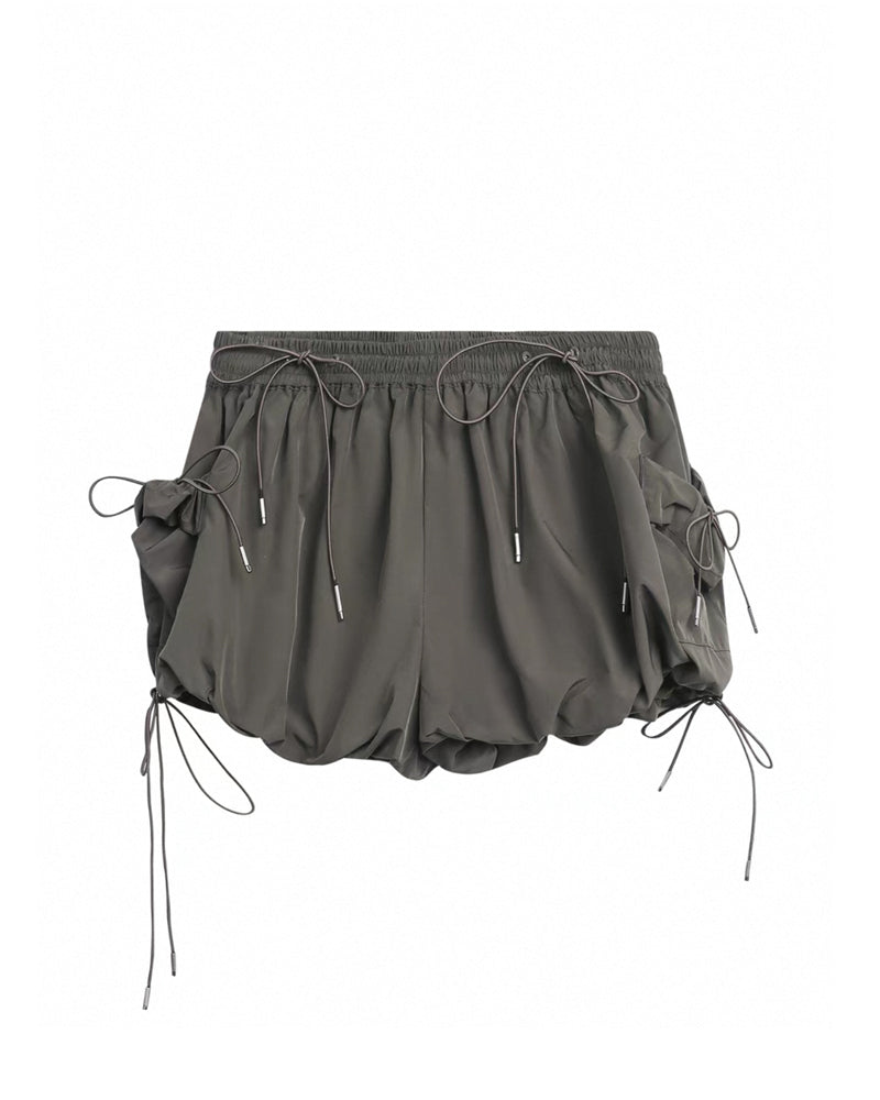 Summer Knot Tie Bubble Cargo Shorts