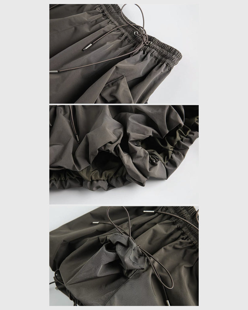 Summer Knot Tie Bubble Cargo Shorts