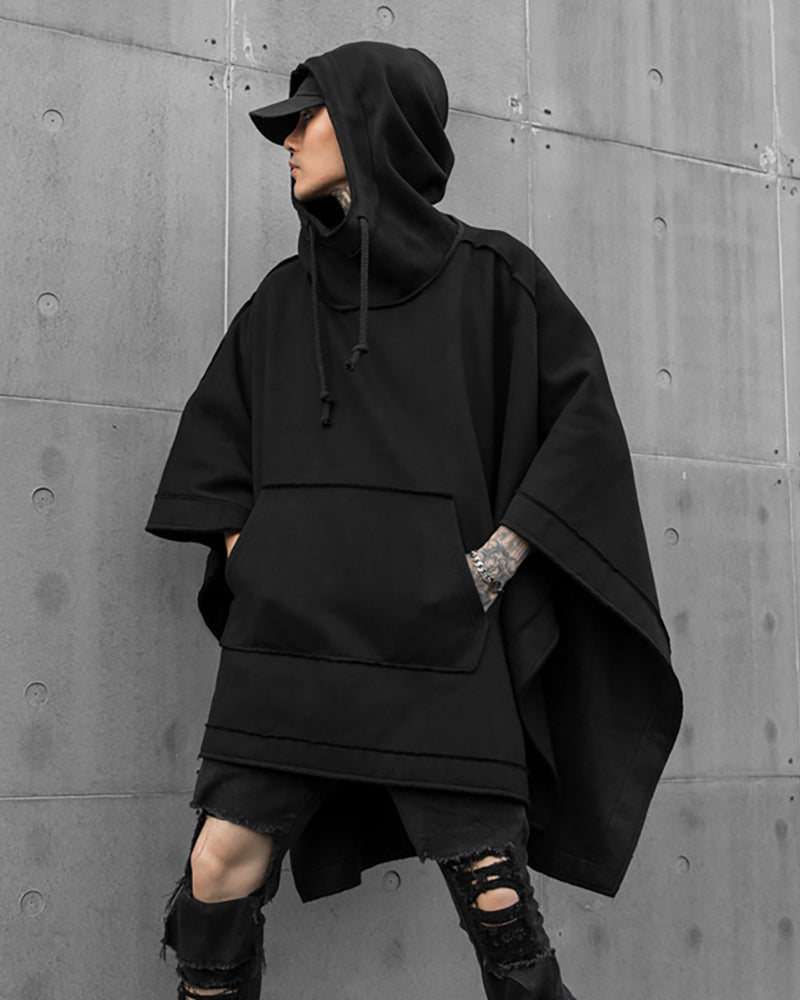 Batwing Loose Hooded Cape