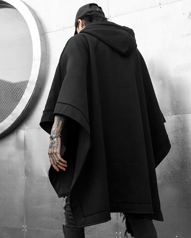 Batwing Loose Hooded Cape