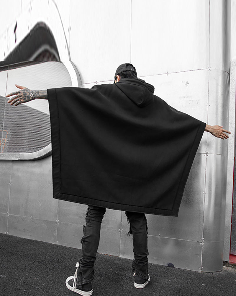 Batwing Loose Hooded Cape