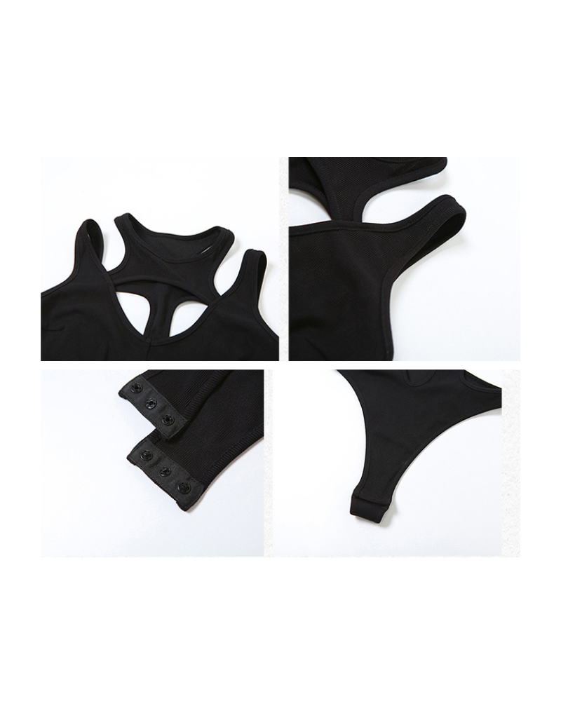 Black Cut-out Bodysuit