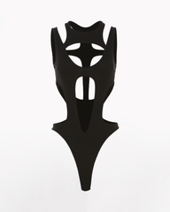 Black Cut-out Bodysuit