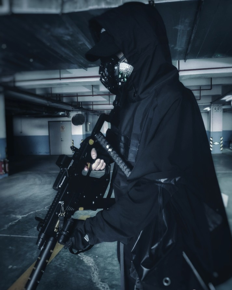 Waterproof Cyberpunk Samurai Cloak Jacket
