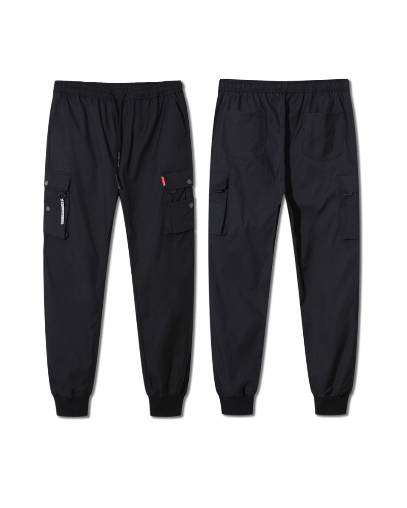 Black Slim Women Cargo Pants