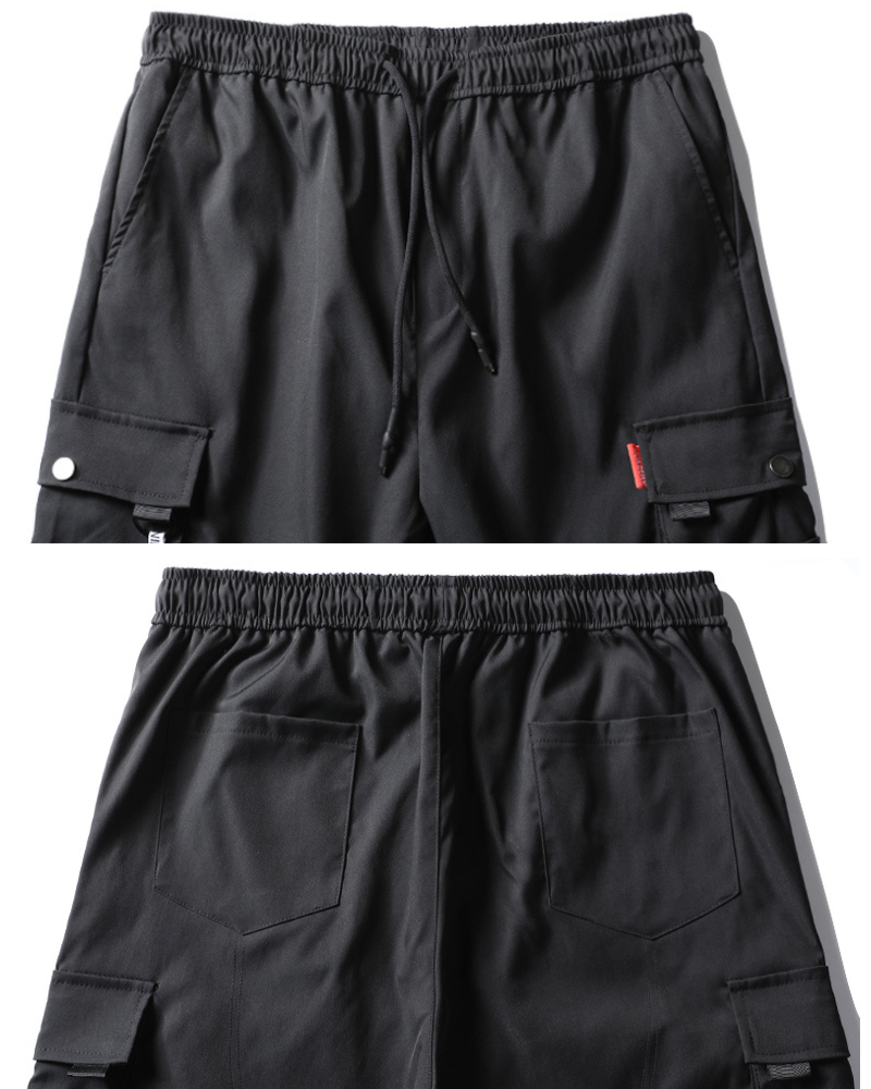 Black Slim Women Cargo Pants