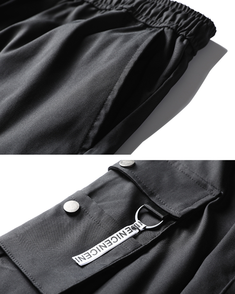 Black Slim Women Cargo Pants