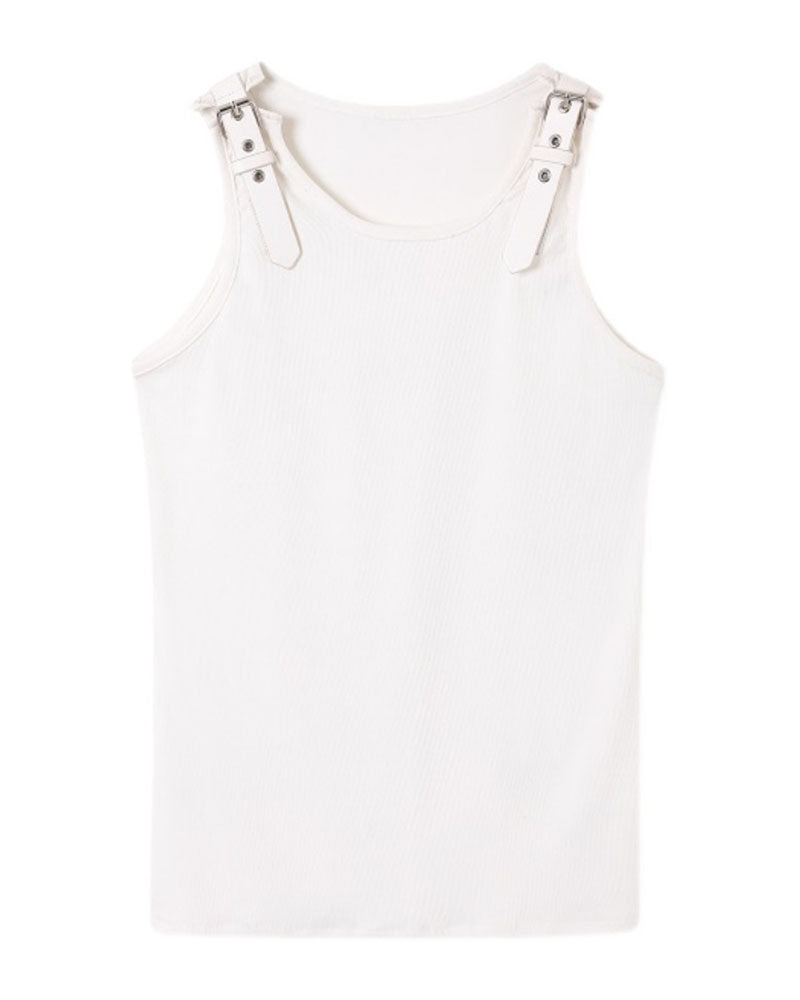 Sleeveless Strap T-Shirt | Muscle Shirt
