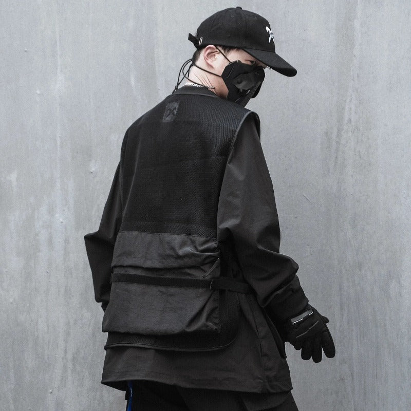 Techwear Cargo Vest Jacket