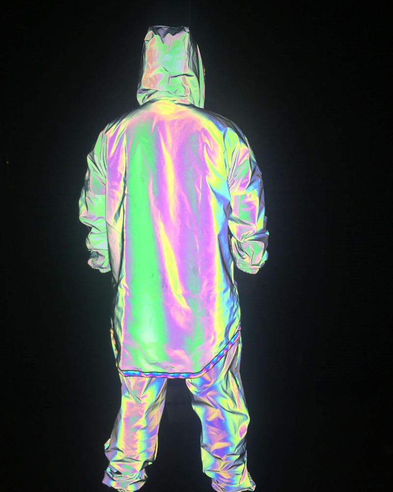 Colorful Reflective Hooded Jacket