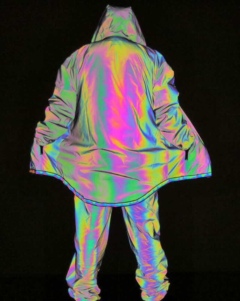 Colorful Reflective Hooded Jacket