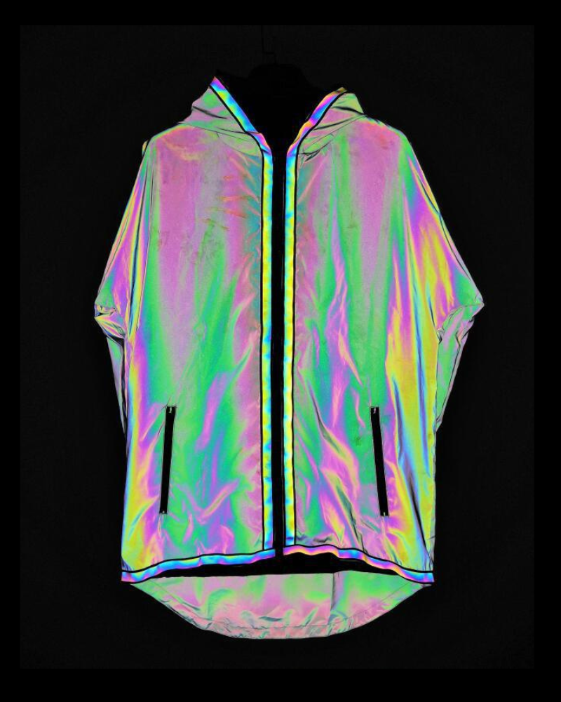 Colorful Reflective Hooded Jacket