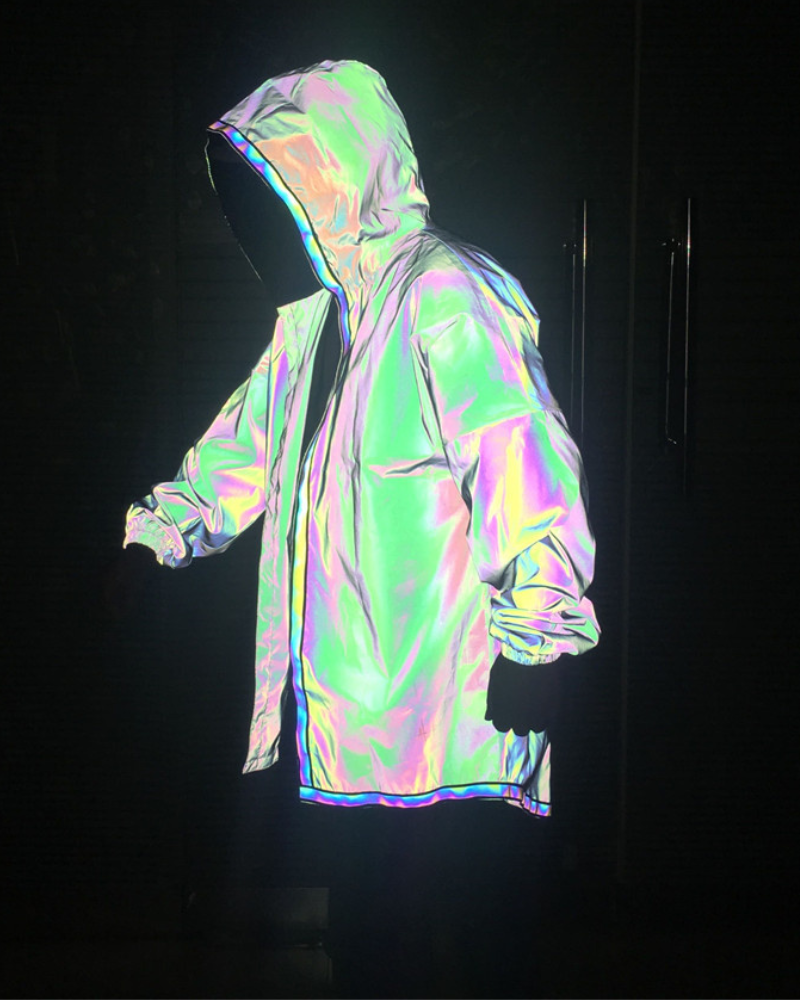 Colorful Reflective Hooded Jacket