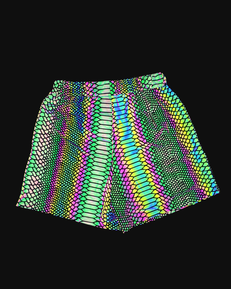 Colorful Reflective Mens Running Shorts