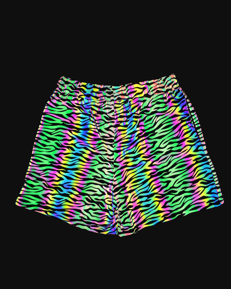 Colorful Reflective Mens Running Shorts