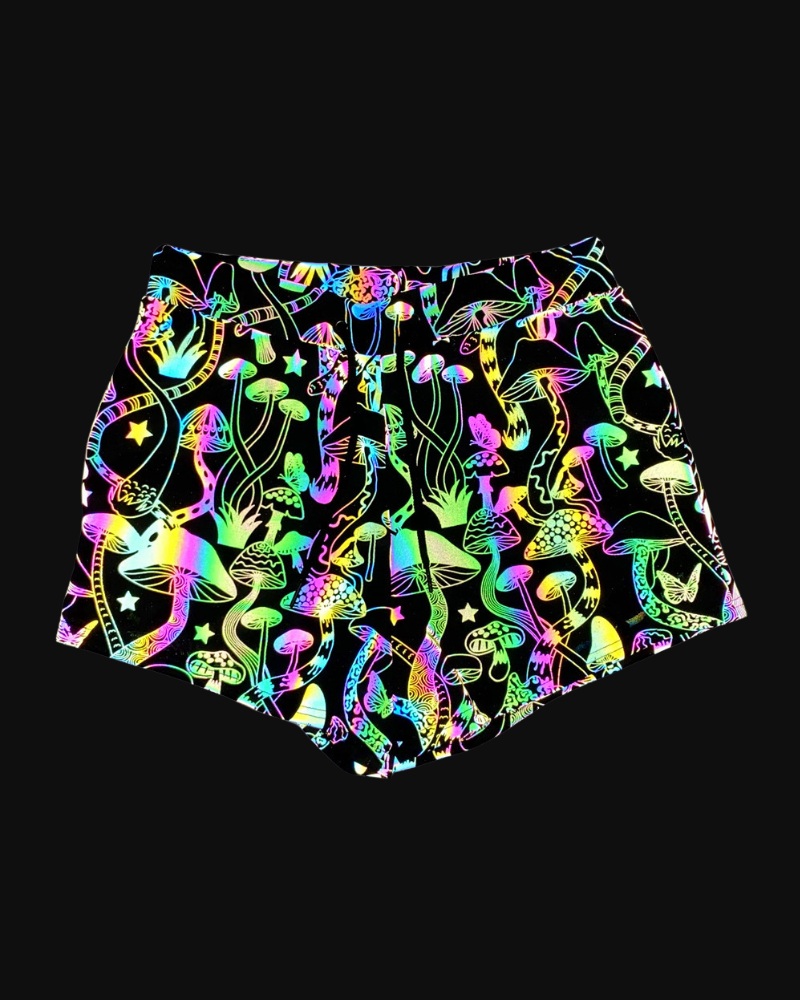 Colorful Reflective Mens Running Shorts