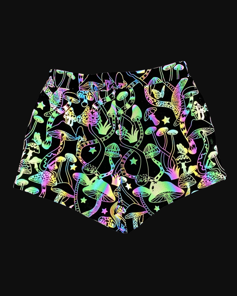 Colorful Reflective Mens Running Shorts