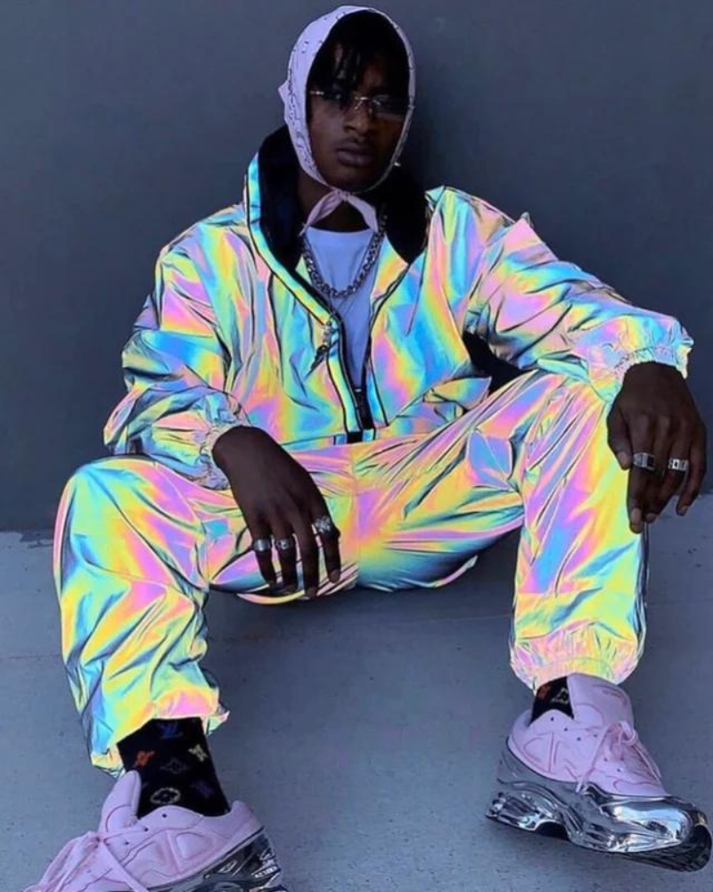 Colorful Reflective Hooded Jacket