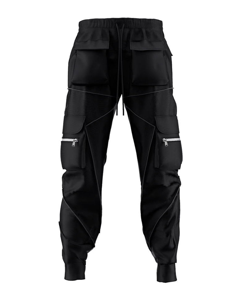 Combat Reflective Black Cargo Pants