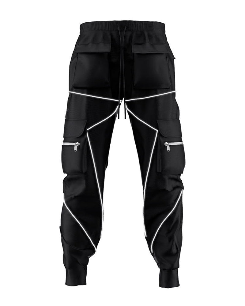Combat Reflective Black Cargo Pants