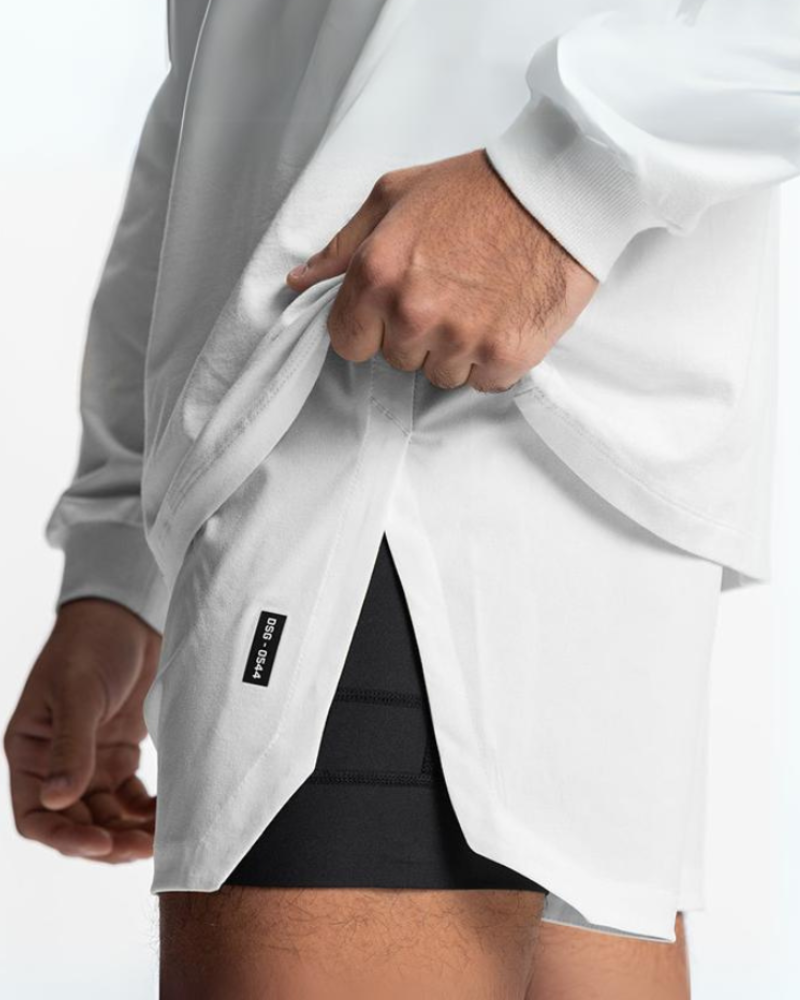 Double-Layer Mens Workout Shorts