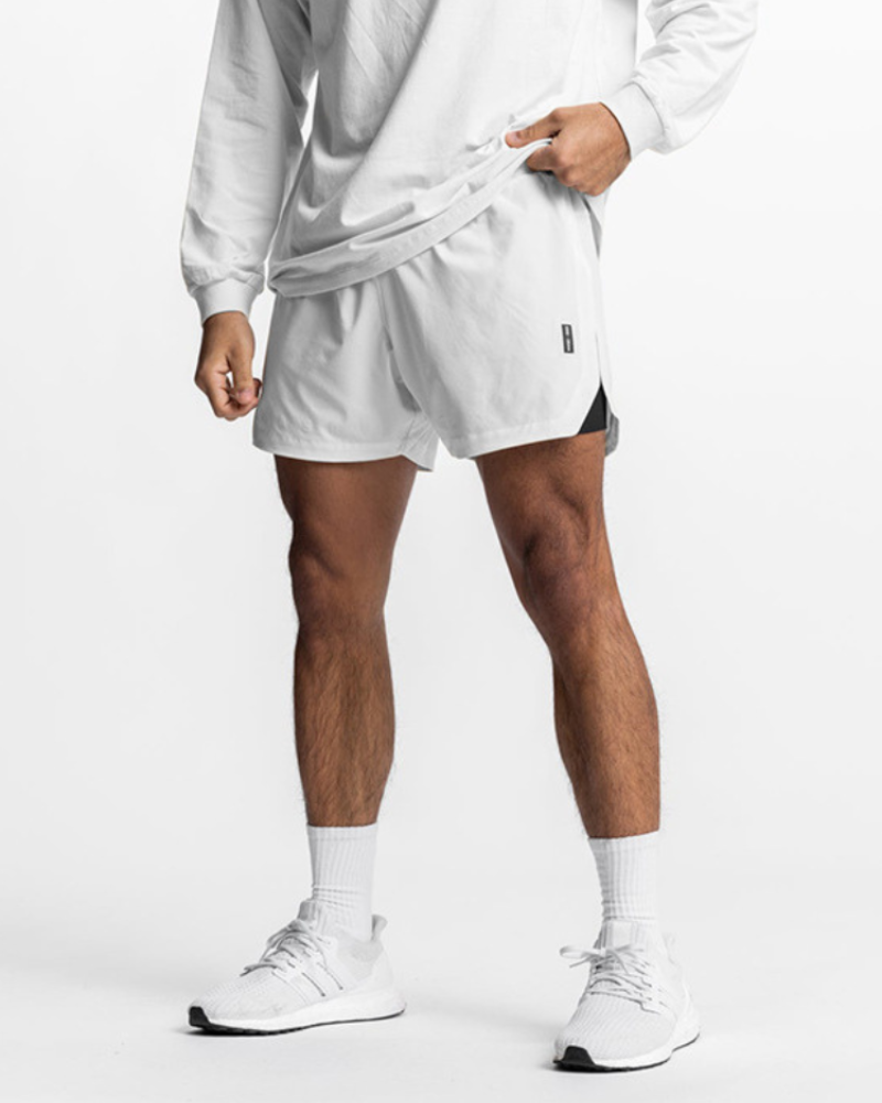 Double-Layer Mens Workout Shorts