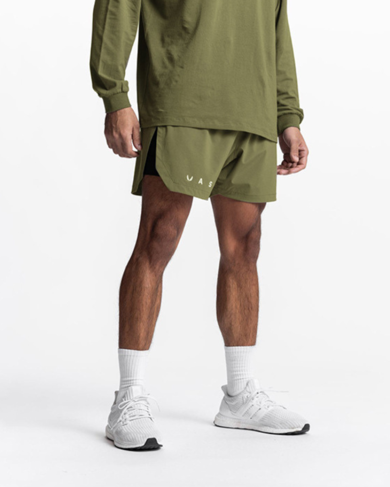 Double-Layer Mens Workout Shorts