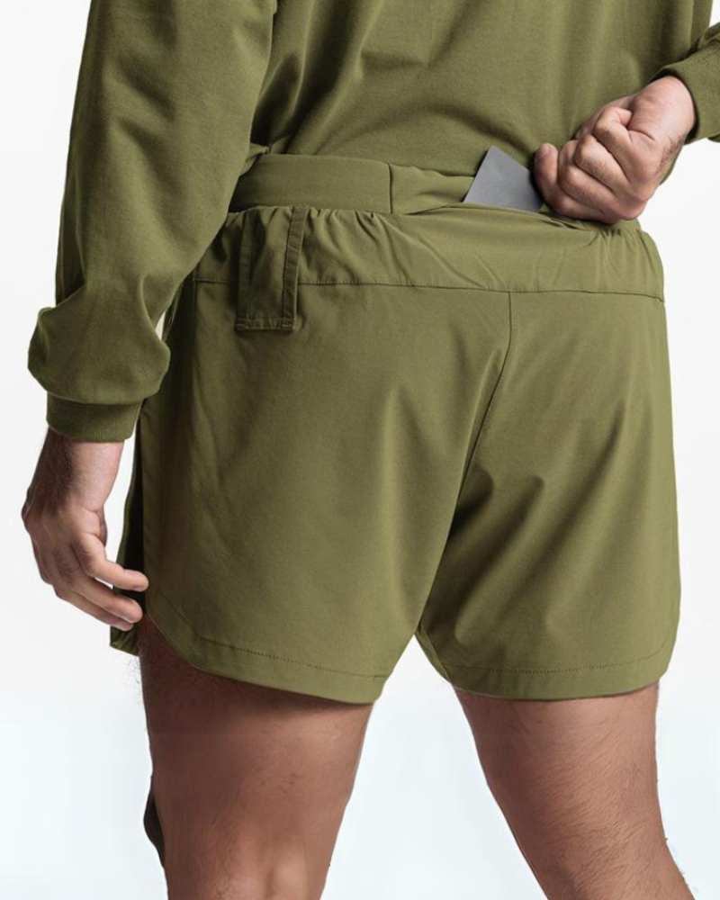 Double-Layer Mens Workout Shorts