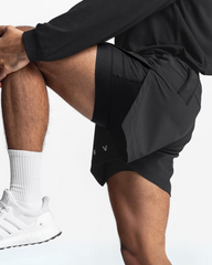 Double-Layer Mens Workout Shorts