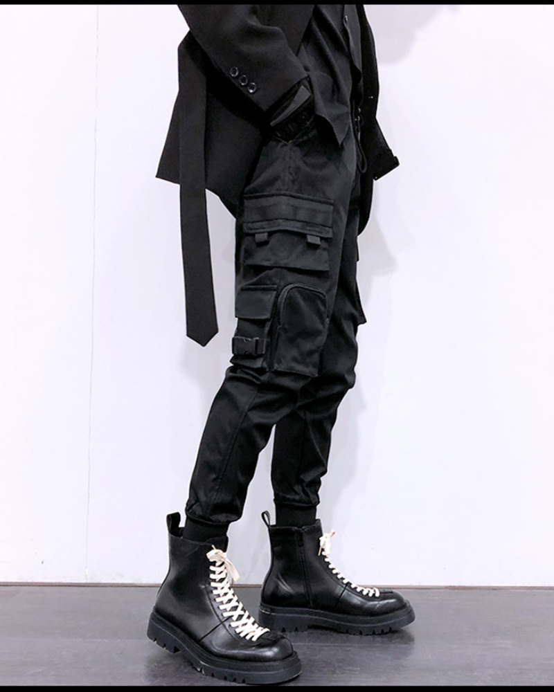 Black Cargo Jogger Pants