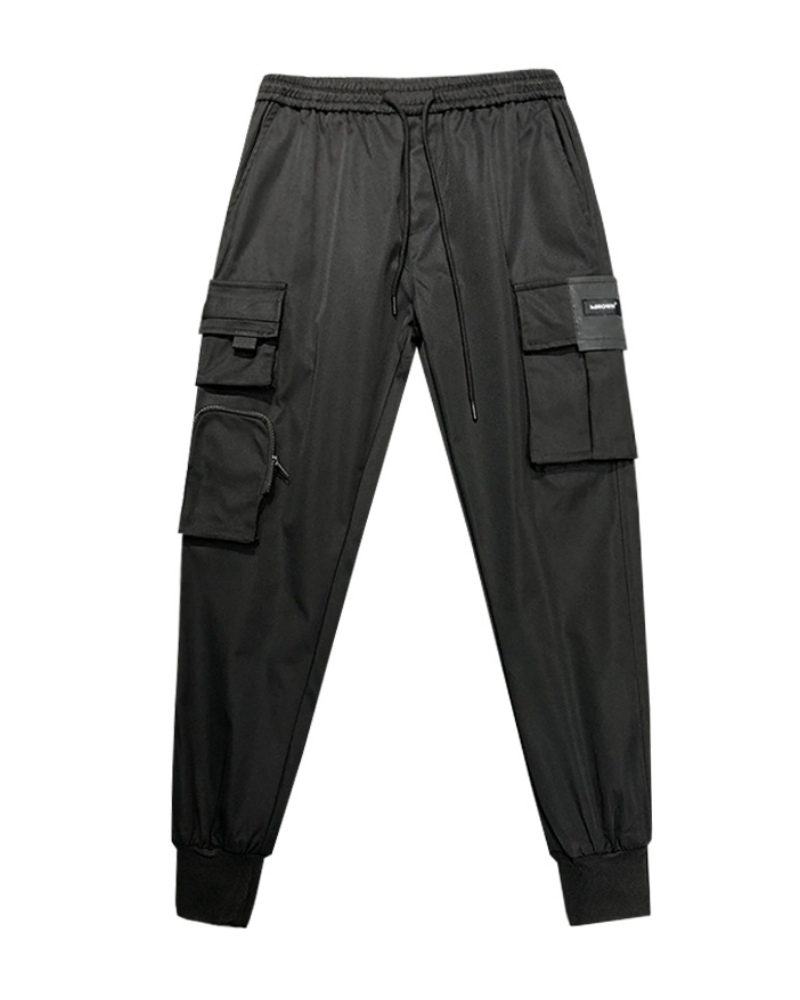 Black Cargo Jogger Pants