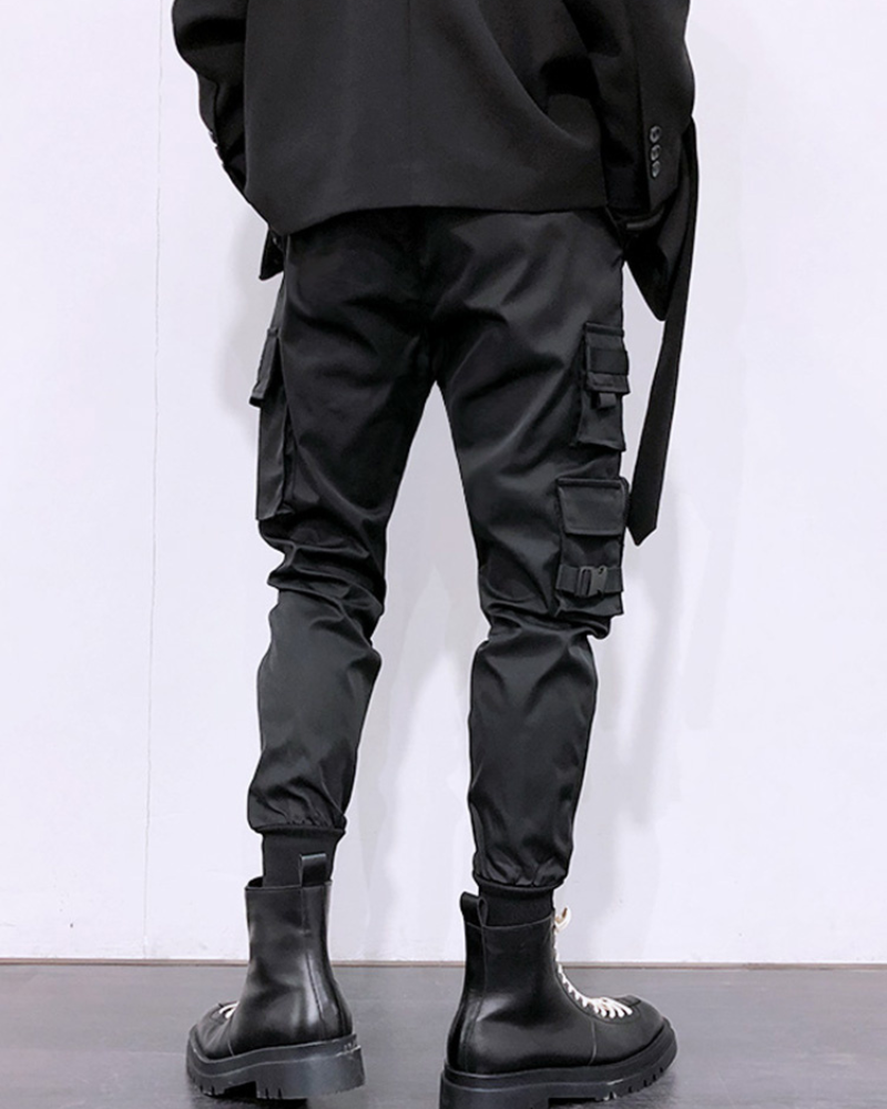 Black Cargo Jogger Pants