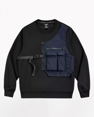 Fake Two Piece Crewneck Tactical Sweatshirt