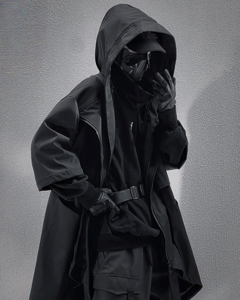 Fake Two-piece Mid-sleeve Unisex Coat