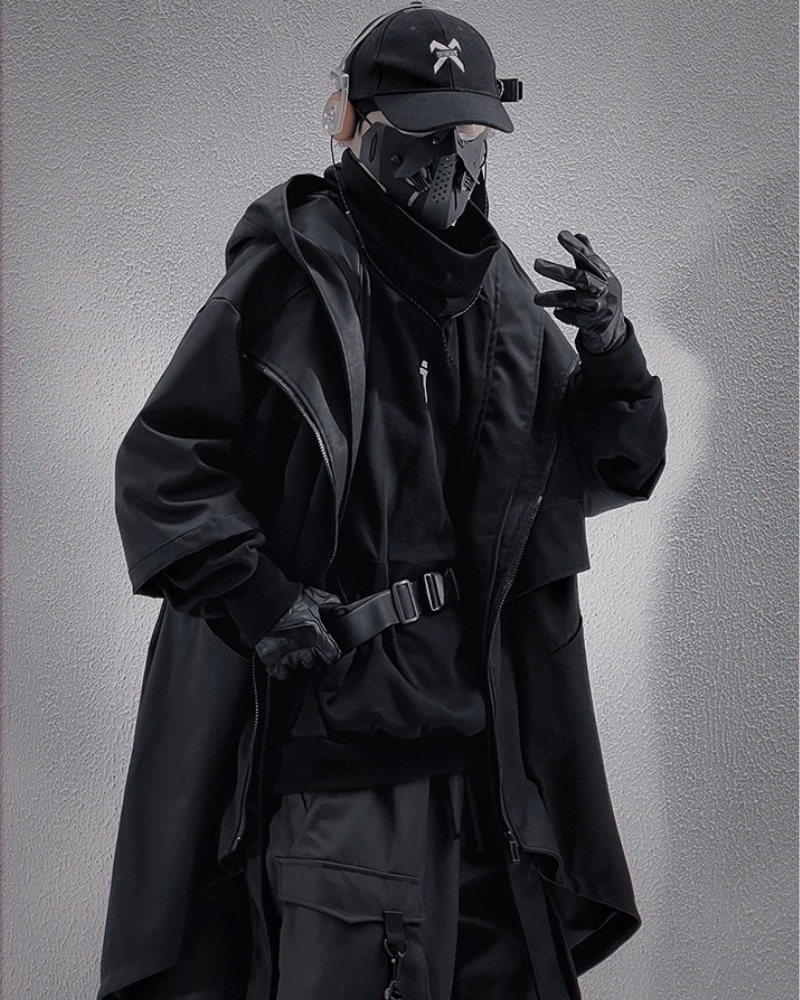 Fake Two-piece Mid-sleeve Unisex Coat