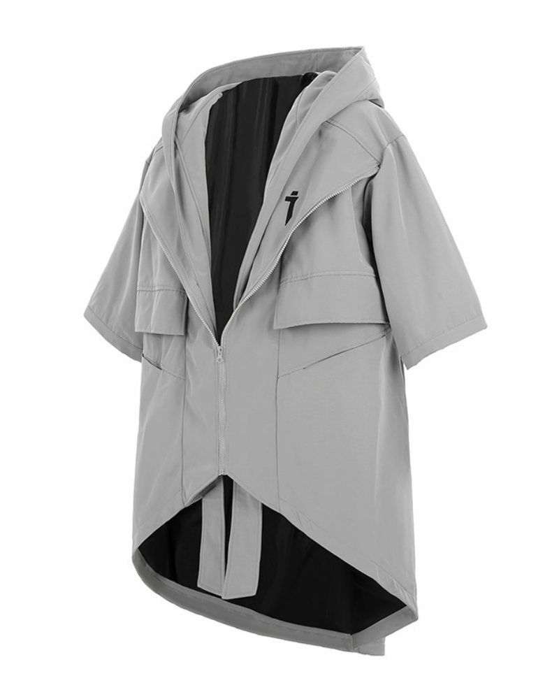 Fake Two-piece Mid-sleeve Unisex Coat