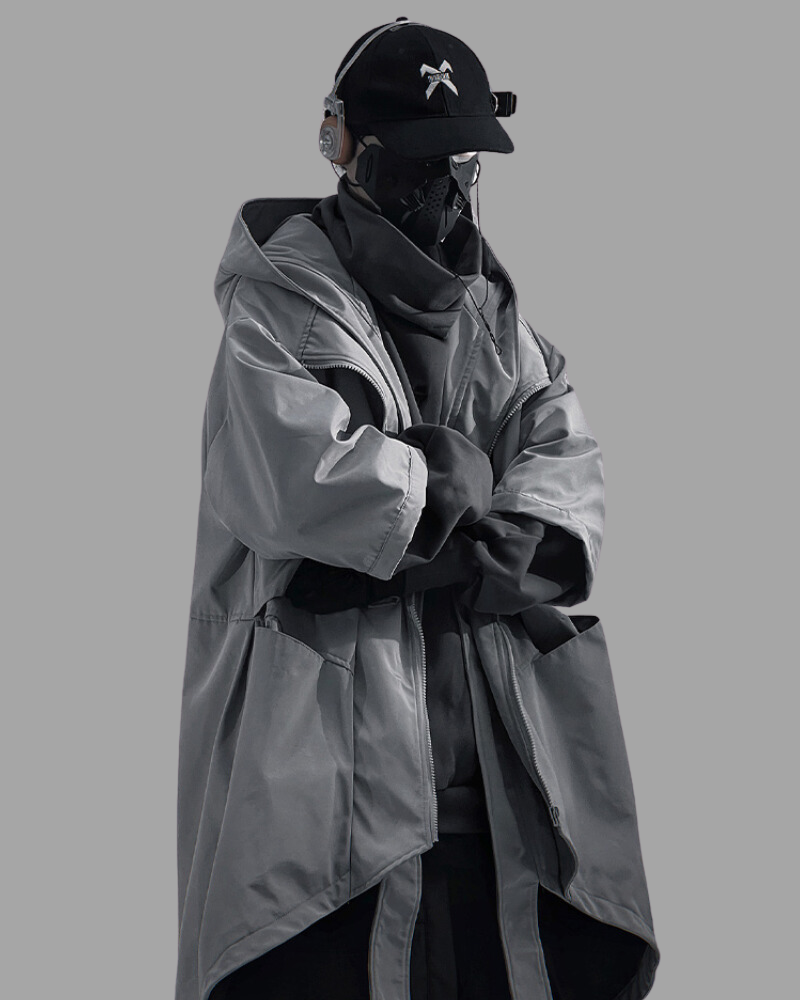Fake Two-piece Mid-sleeve Unisex Coat
