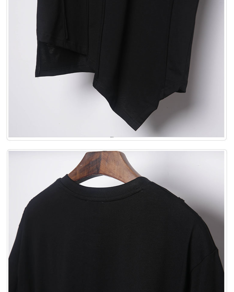 Functional Geometric Irregular T-Shirt