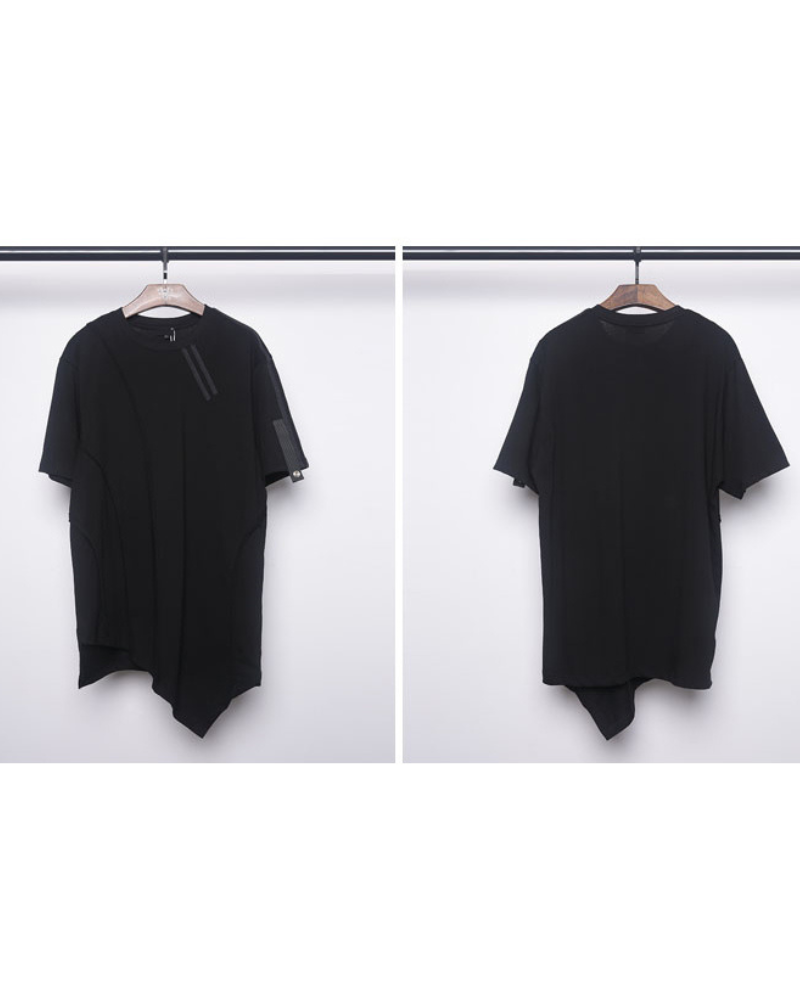 Functional Geometric Irregular T-Shirt