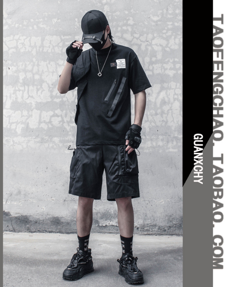 Functional Patchwork Cargo T-Shirt