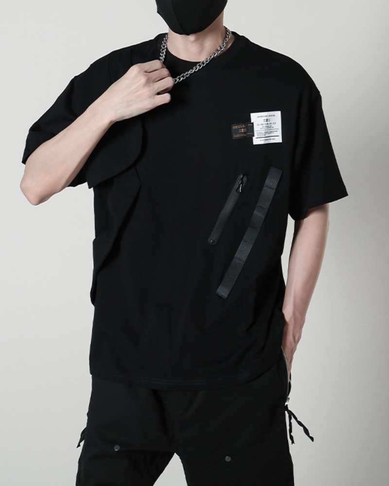 Functional Patchwork Cargo T-Shirt