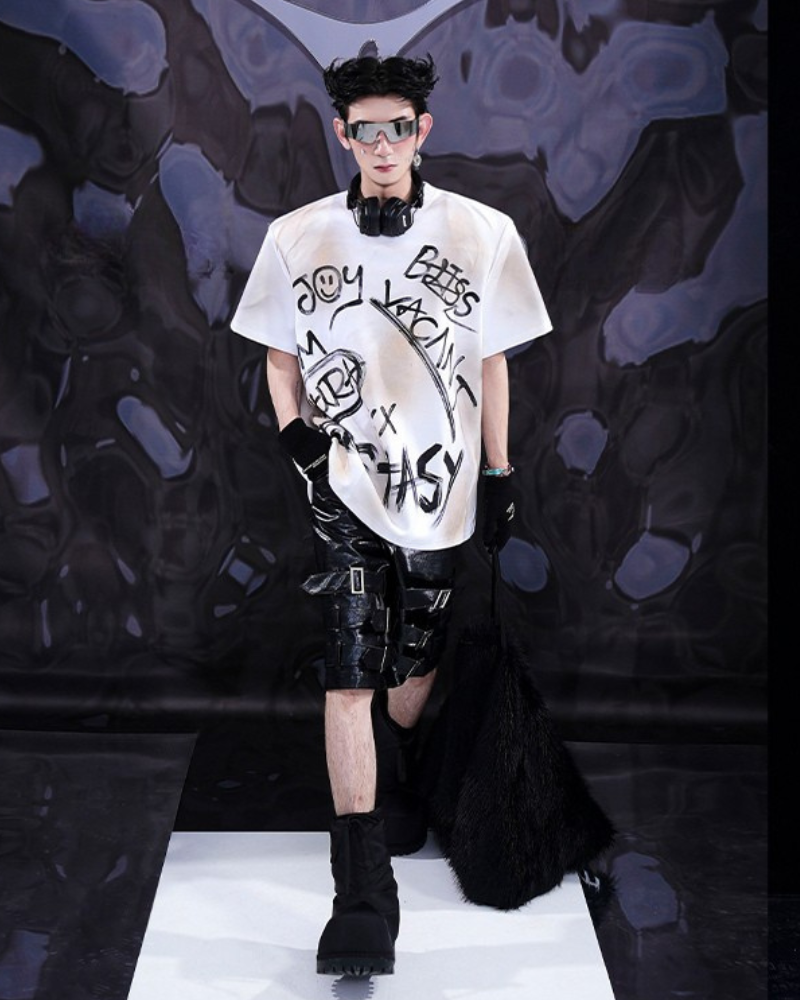 Heavy Buckled PU Leather Shorts