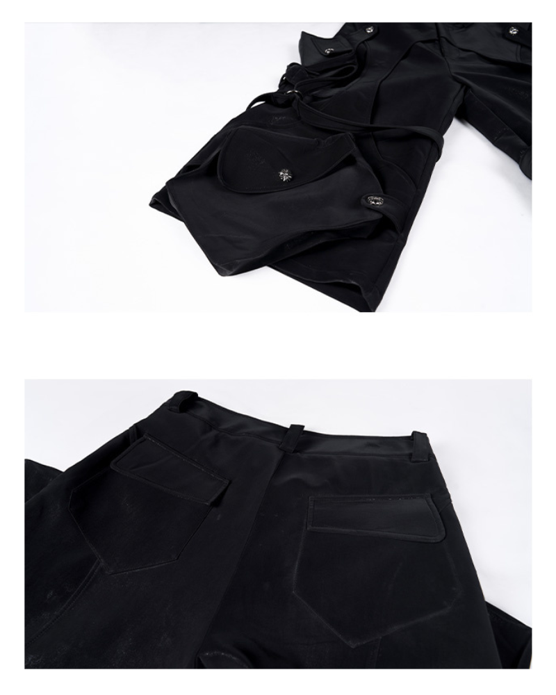 Heavy Deconstructed Y2K Cropped Pants