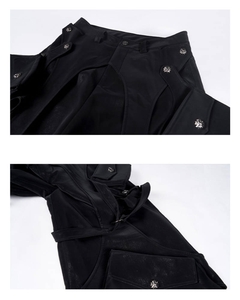 Heavy Deconstructed Y2K Cropped Pants