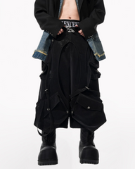 Heavy Deconstructed Y2K Cropped Pants