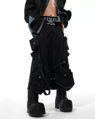 Heavy Deconstructed Y2K Cropped Pants