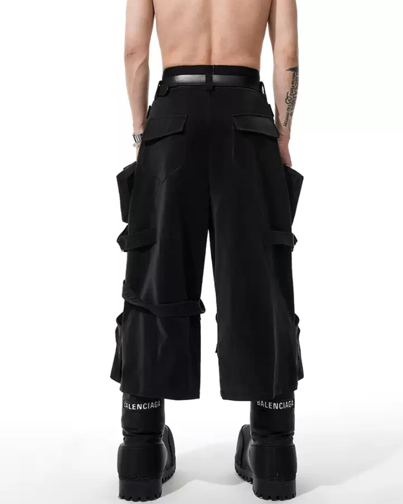Heavy Deconstructed Y2K Cropped Pants