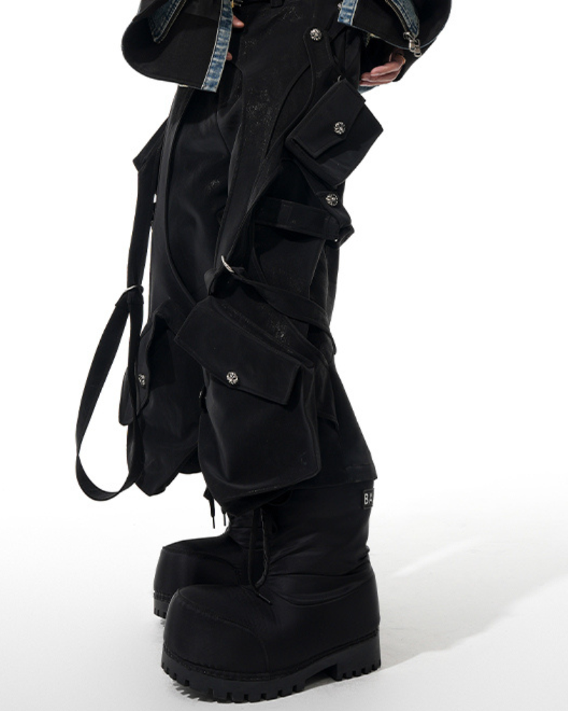 Heavy Deconstructed Y2K Cropped Pants