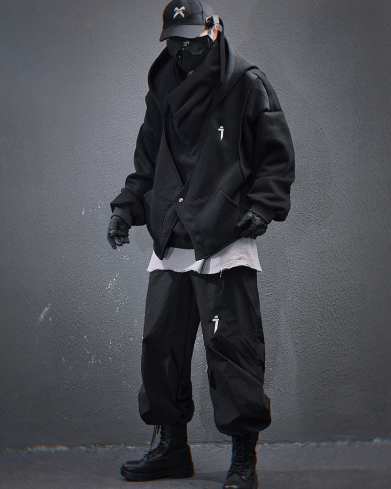 Heavy Turtleneck Fake Two-Piece Hoodie