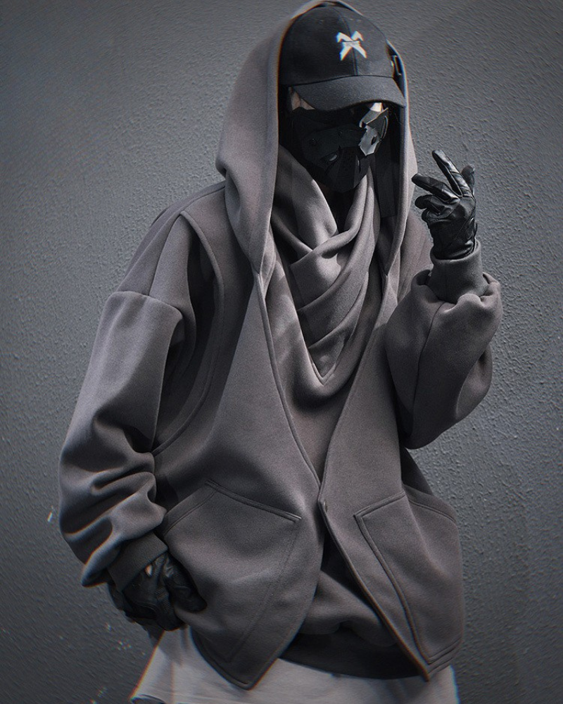 Heavy Turtleneck Fake Two-Piece Hoodie